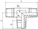 Conector T cu filete exterioare R 1&QUOT;, alama nichelata