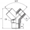 Conector Y cu 3 filete interioare G 1/4&QUOT;, alama nichelata