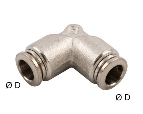 Cupla L push-in metalica, 6 mm