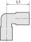 Cupla L push-in metalica, 6 mm