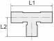 Cupla T push-in, seria POM, 10 mm