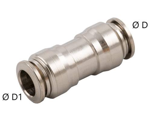 Cupla dreapta push-in metalica, 4 mm - 4 mm