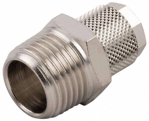 Cupla dreapta push-on 8/6 mm cu filet exterior conic R 1/2&QUOT;, alama nichelata