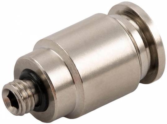 Cupla dreapta rotunda push-in metalica cu filet exterior si hexagon intern, M7x1 - 4 mm