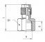 Cupla dreapta push-on 6/4 mm cu filet interior cilindric G 1/4&QUOT;, alama nichelata