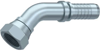 Cupla rotativa 45° cu filet interior BSP si O-ring, con 60°