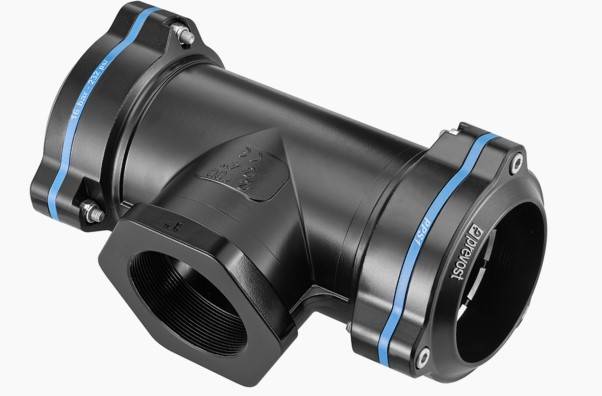 Cupla T push-on, filet interior, pentru teava