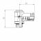 Cupla L banjo push-in metalica cu filet exterior, M5 - 6 mm