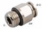 Cupla dreapta push-in metalica cu filet exterior, G 1/4&QUOT; - 6 mm