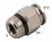 Cupla dreapta push-in metalica cu filet exterior conic scurt, R 1/2&QUOT; - 6 mm