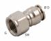 Cupla dreapta push-in metalica cu filet interior, G 1/8&QUOT; - 6 mm