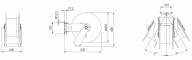 Derulator furtun aer - 24+1 m - 20 bar - Seria Big Profi