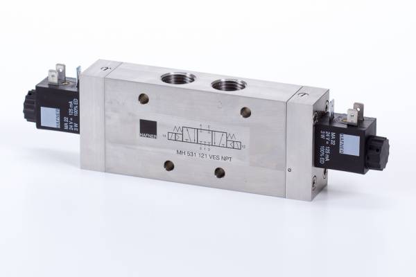 Distribuitor 5/3 electric, centru inchis - INOX