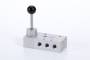 Distribuitor 5/3 actionare cu maneta - fara retinere, centru presurizat, G 1/4 , 1450 l/min