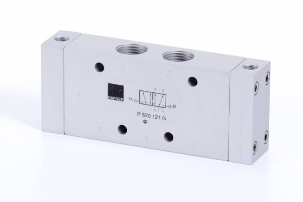 Distribuitor 5/2 bistabil - actionare pneumatica