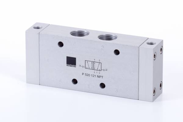 Distribuitor 5/2 bistabil - actionare pneumatica