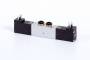 Distribuitor 5/3 electric, montaj pe placa, centru exhaustat,  porturi distribuitor, tip MD