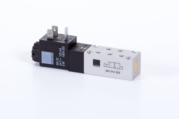 Distribuitor 5/2 electric, monostabil, montaj in linie tip MH