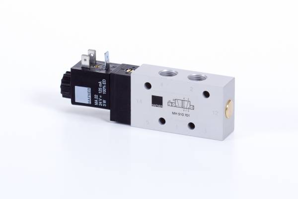 Distribuitor 5/2 electric, monostabil, montaj in linie tip MH