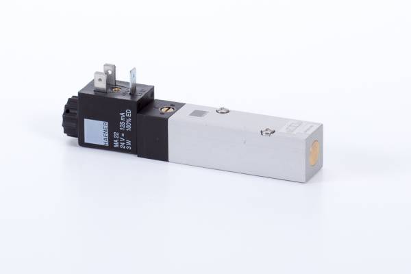 Distribuitor 5/2 electric, monostabil, montaj pe placa, tip MH, porturi placa