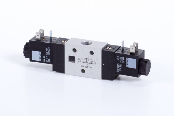Distribuitor 3/2 electric, bistabil, montaj linie
