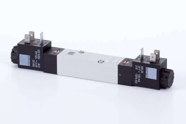 Distribuitor 5/3 electric, centru exhaustat, montaj placa - temperaturi scazute
