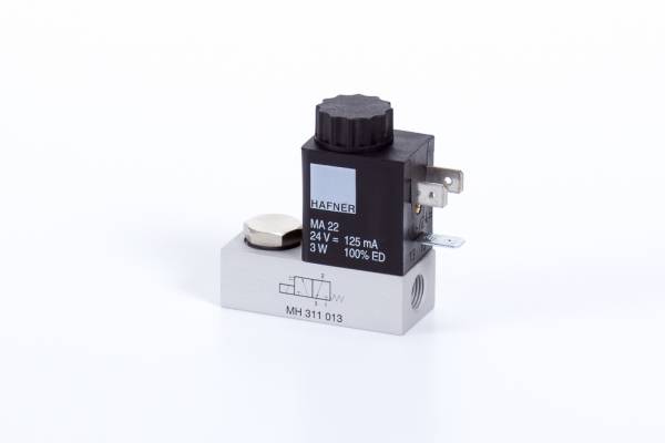 Distribuitor 3/2 electric, monostabil - Banjo, NC, porturi G 1/8, banjo G 1/8, M5, 50 l/min
