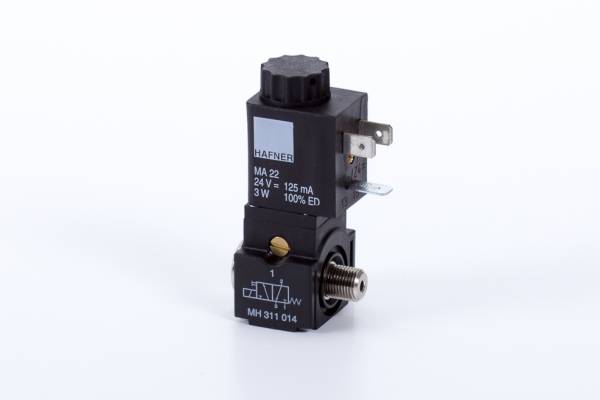 Distribuitor 3/2 electric, monostabil - Banjo, NC, porturi G 1/8, banjo G 1/8, M5, 60 l/min