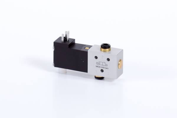 Distribuitor 3/2 electric, monostabil, montaj in linie tip MD