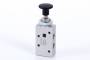 Distribuitor 5/2 cu buton incorporat - montaj in panou, G 1/4, cu retinere