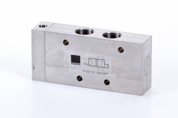 Distribuitor 5/2 pneumatic, monostabil - INOX