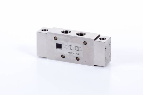 Distribuitor 5/3 pneumatic, centru presurizat - INOX