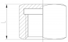 Dop cu hexagon extern, filet interior R 1&QUOT;, inox AISI 316