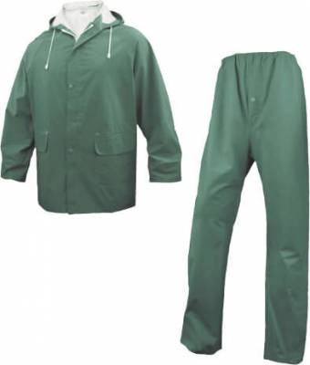 Ansamblu de ploaie impermeabil verde, marimea XXL