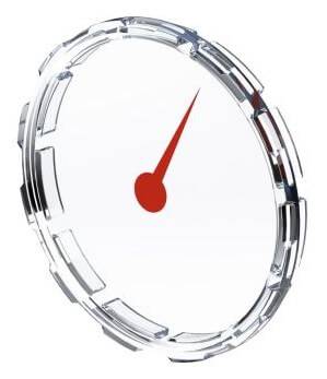 Ecran din plastic cu indicator printat, Ø 63 mm