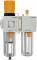 Grup preparare aer FR+L G 1/4&QUOT;, 800 l/min, purjare manuala, manometru patrat - seria SMART