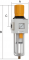 Filtru regulator cu purjare manuala G 1/4&QUOT;, 900 l/min, manometru patrat - seria SMART