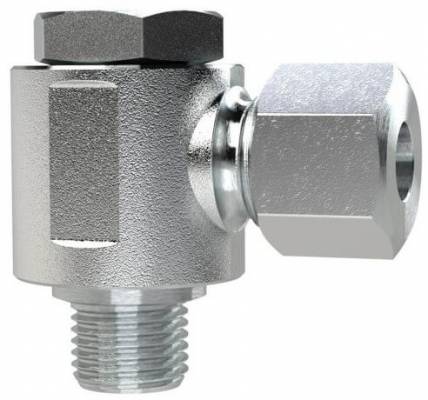 Fiting L banjo cu filet ext. si O-ring, G 1/4&QUOT;, tub Ø8mm, 400bar, otel galvanizat