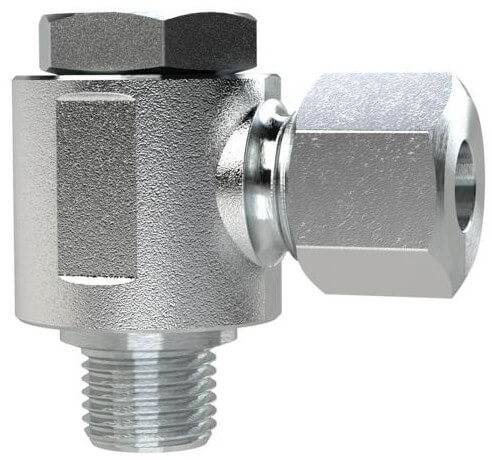Fiting L banjo cu filet exterior etansat cu O-ring, din diferite materiale