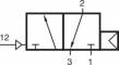 Distribuitor 3/2 actionare pneumatica - montaj pe placa