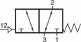 Distribuitor 3/2 actionare pneumatica - temperaturi scazute