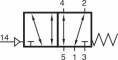Distribuitor 5/2 monostabil - actionare pneumatica