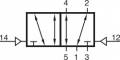 Distribuitor 5/2 bistabil - actionare pneumatica