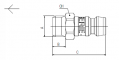 Adaptor DN6 cu filet exterior cilindric