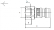Adaptor DN6 cu filet interior