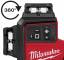 Nivela laser verde M12 cu aliniere automata 360°, in 3 planuri - Milwaukee M12 A3PLO-0C