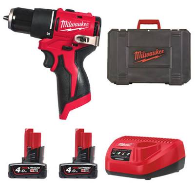 Masina de gaurit compacta, cu percutie si motor fara perii M12 - Milwaukee M12 BLPDRC-402C