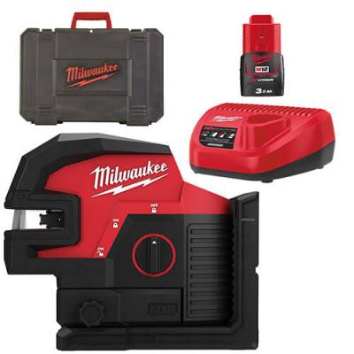 Nivela laser M12 cu linie transversala cu 4 puncte - Milwaukee M12 CLL4P-301C