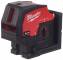 Nivela laser M12 cu linie transversala verde cu functie fir cu plumb - Milwaukee M12 CLLP-0C