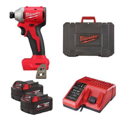 Masina de insurubat compacta cu impact, fara perii 1/4&QUOT; Hex - Milwaukee M18 BLIDRC-402C